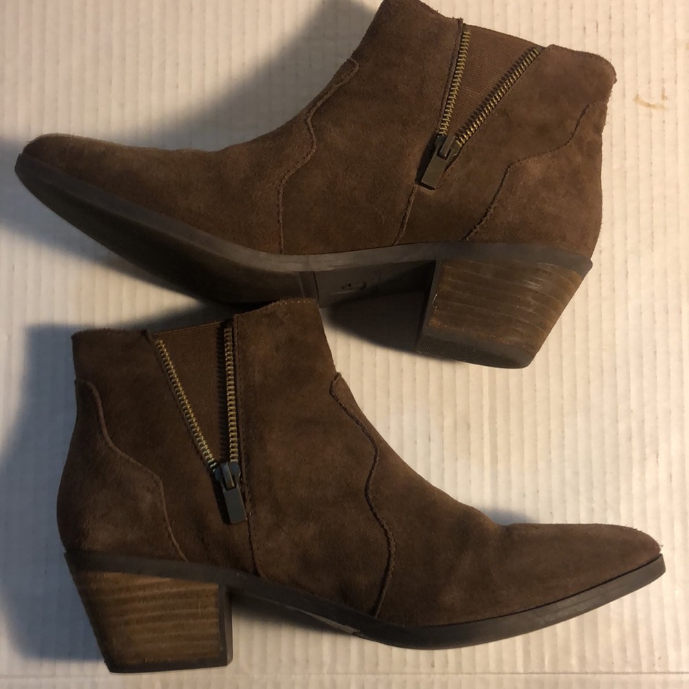 Adam Tucker Brown Suede Trixie Boot Womens Size 7.5 EUC - Picture 5 of 6